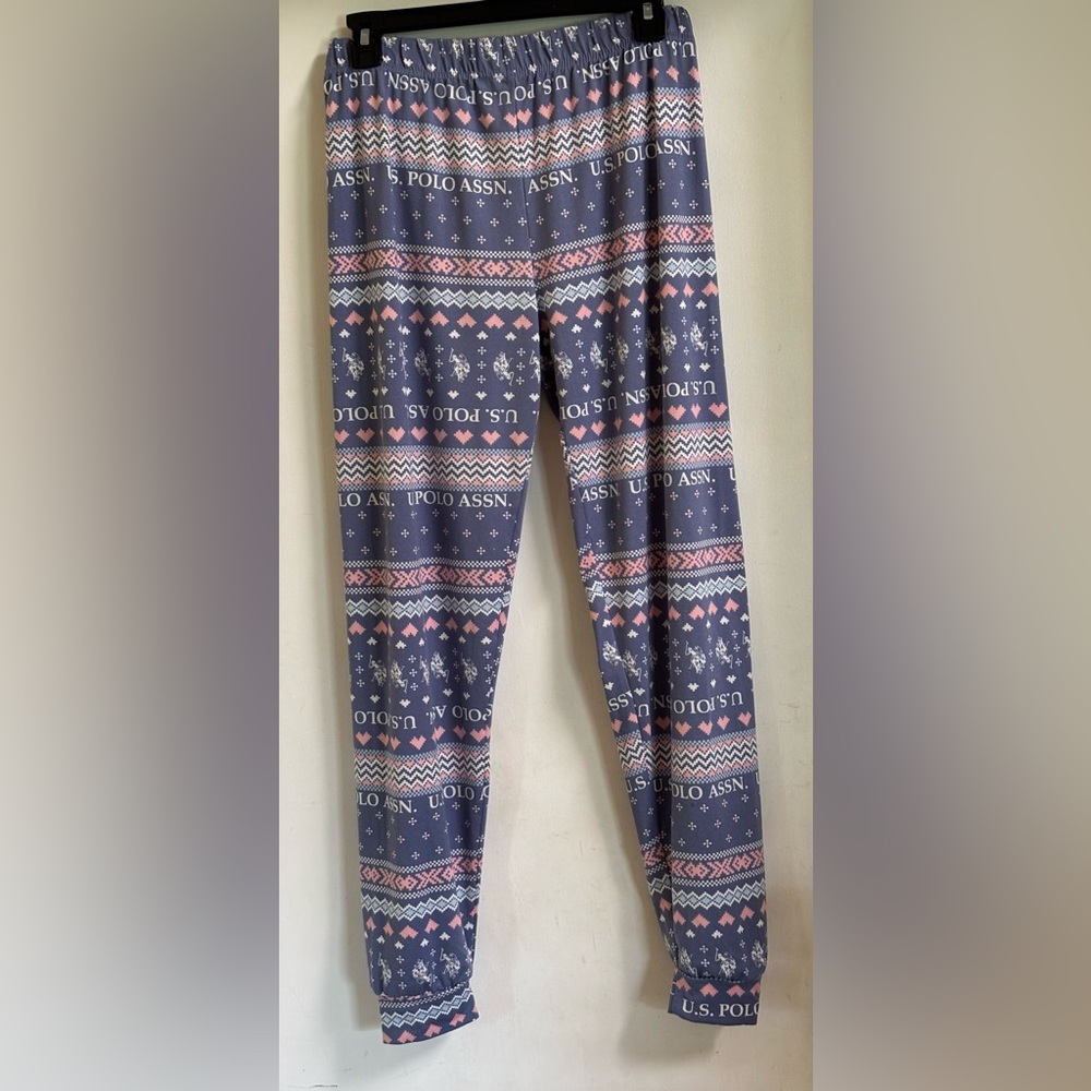 U.S. Polo Assn. Blue and Pink Patterned Leggings